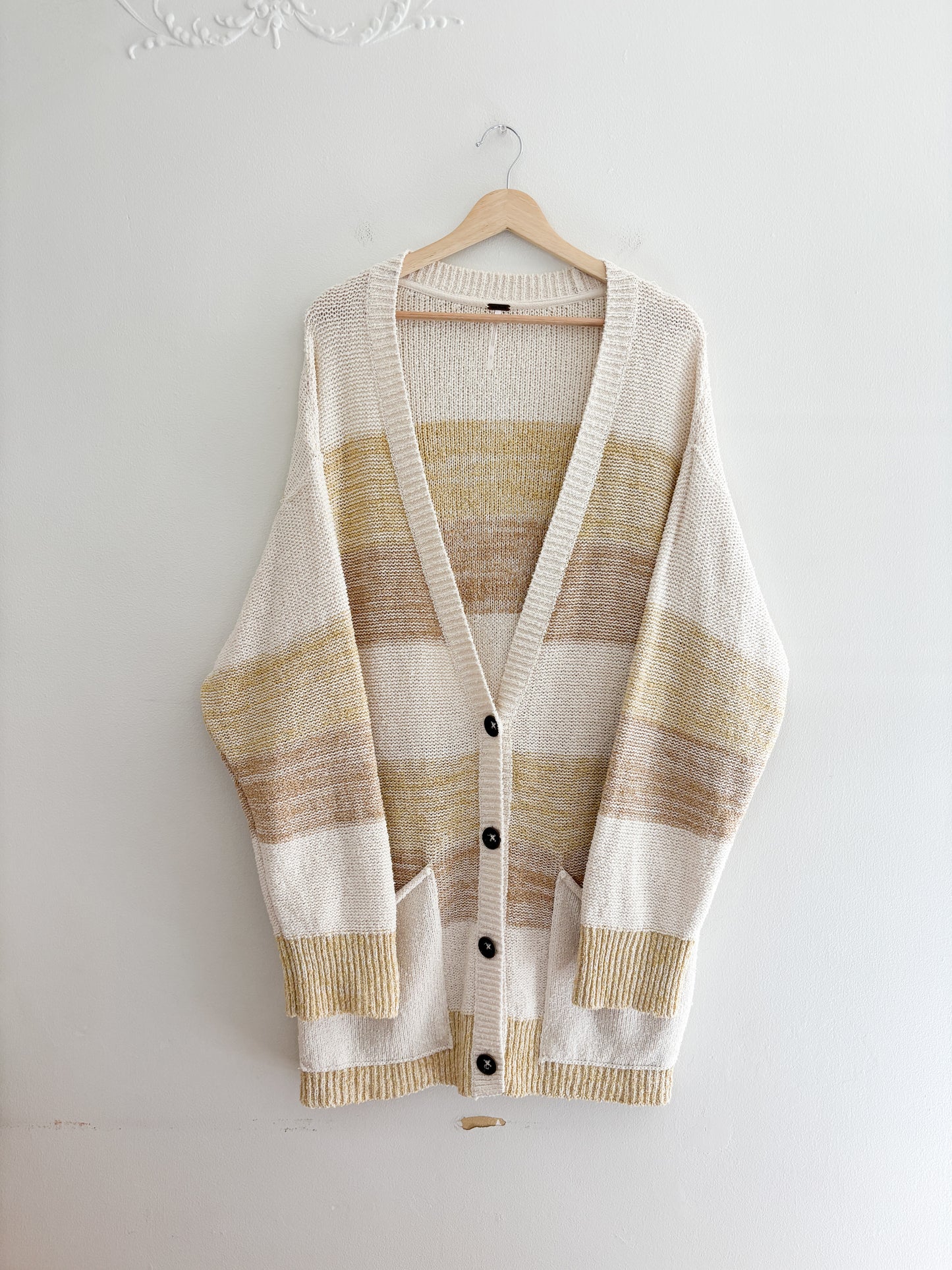 Free People Striped Cardigan (L)