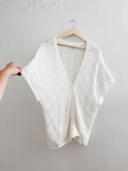 Vintage Croft & Barrow Crochet Cardigan (XL)