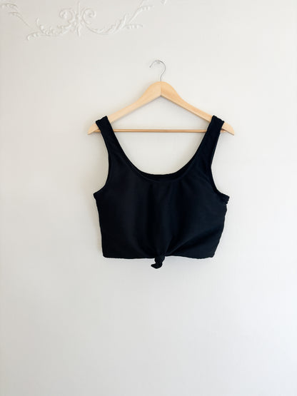 Coral Reef Black Ribbed Swimsuit (XL)