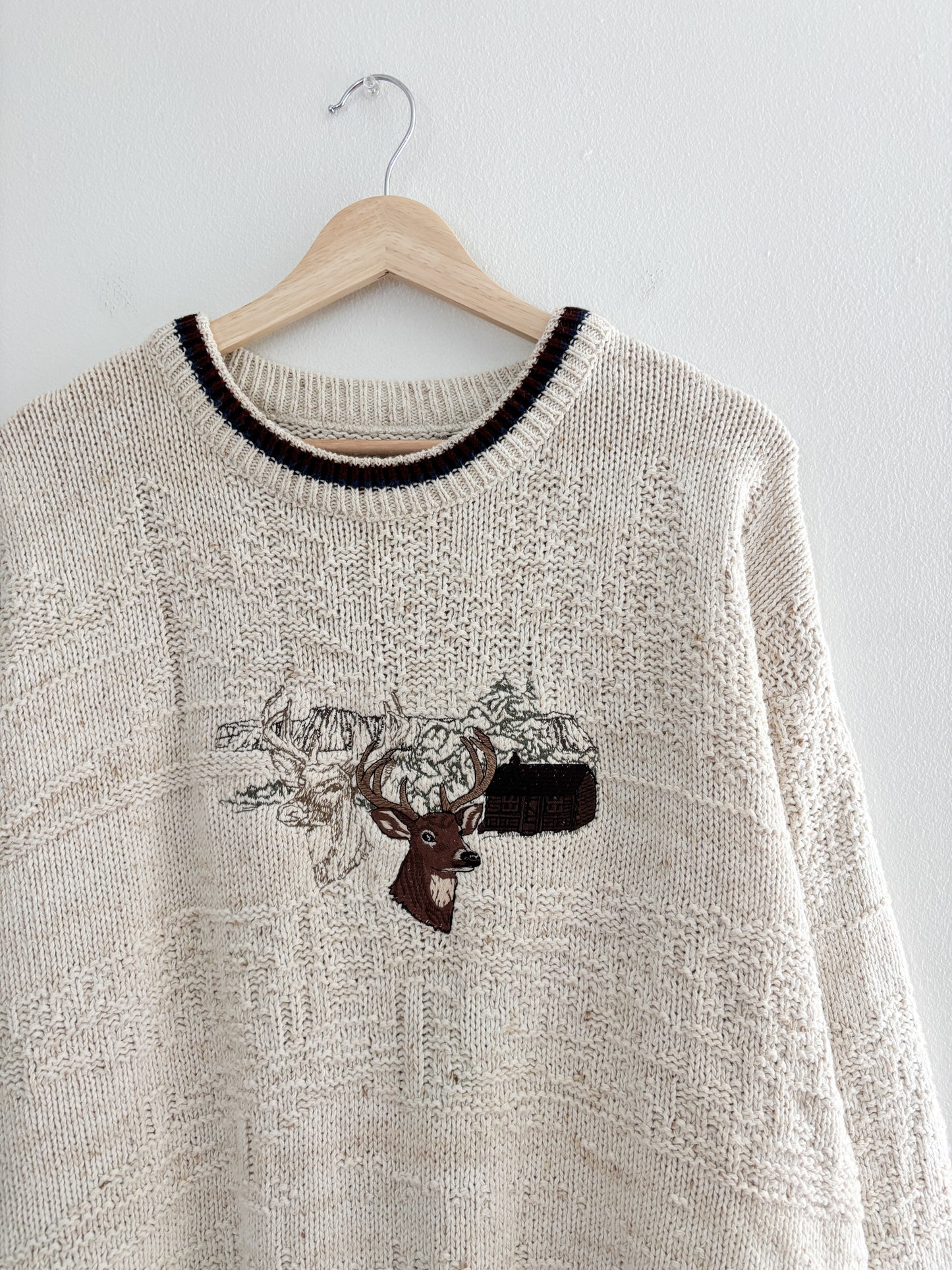 Vintage Buck Embroidered Sweater (XL)
