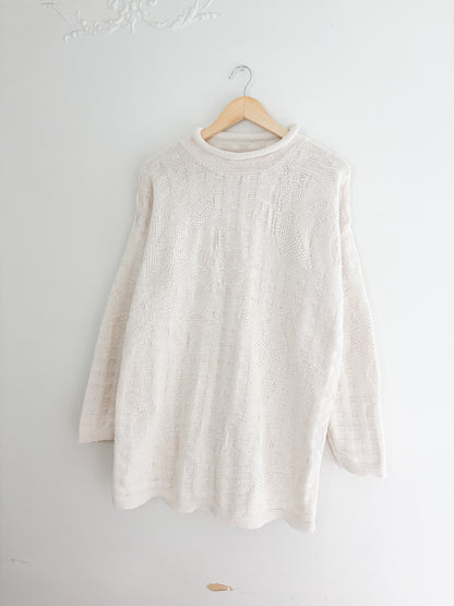 Vintage Patterned Cream Knit