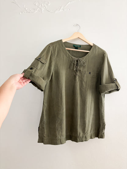 Vintage Ralph Lauren linen top (M)
