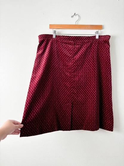 Vintage Floral Velvet Patterned skirt