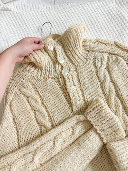 HandKnit Collared Sweater (M/L)