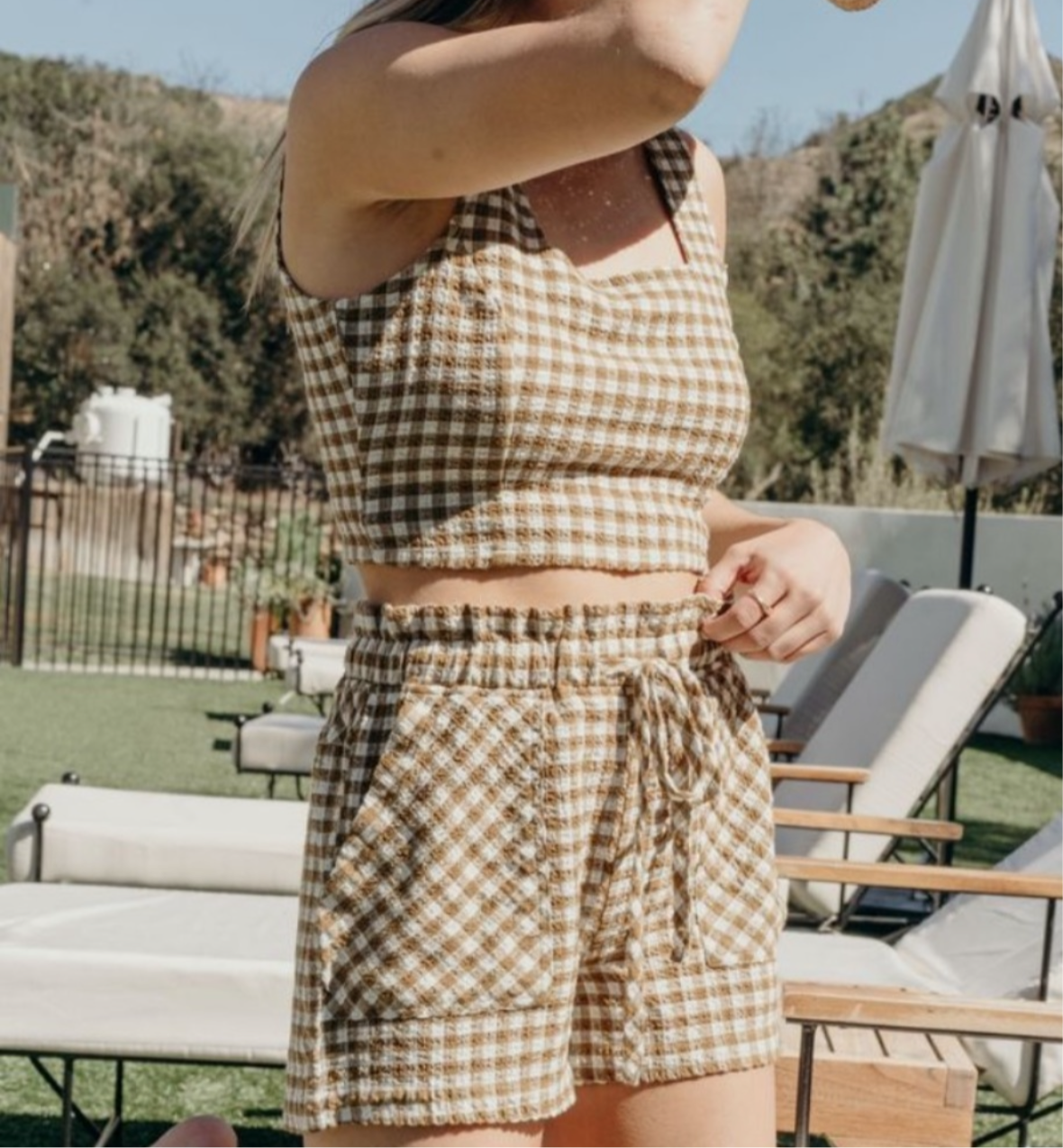 Carly Jean LA Gingham Set