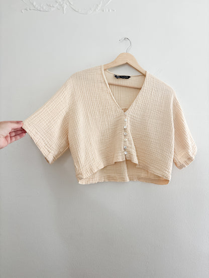 Zara gauze crop top (S)