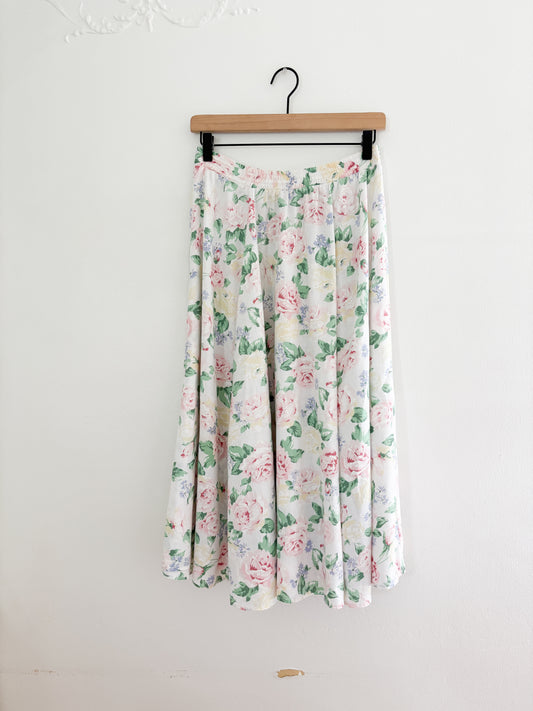 Vintage floral Easy skirt (M)