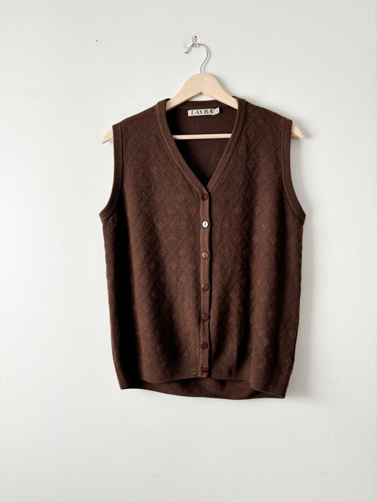 Vintage Brown Sweater Vest