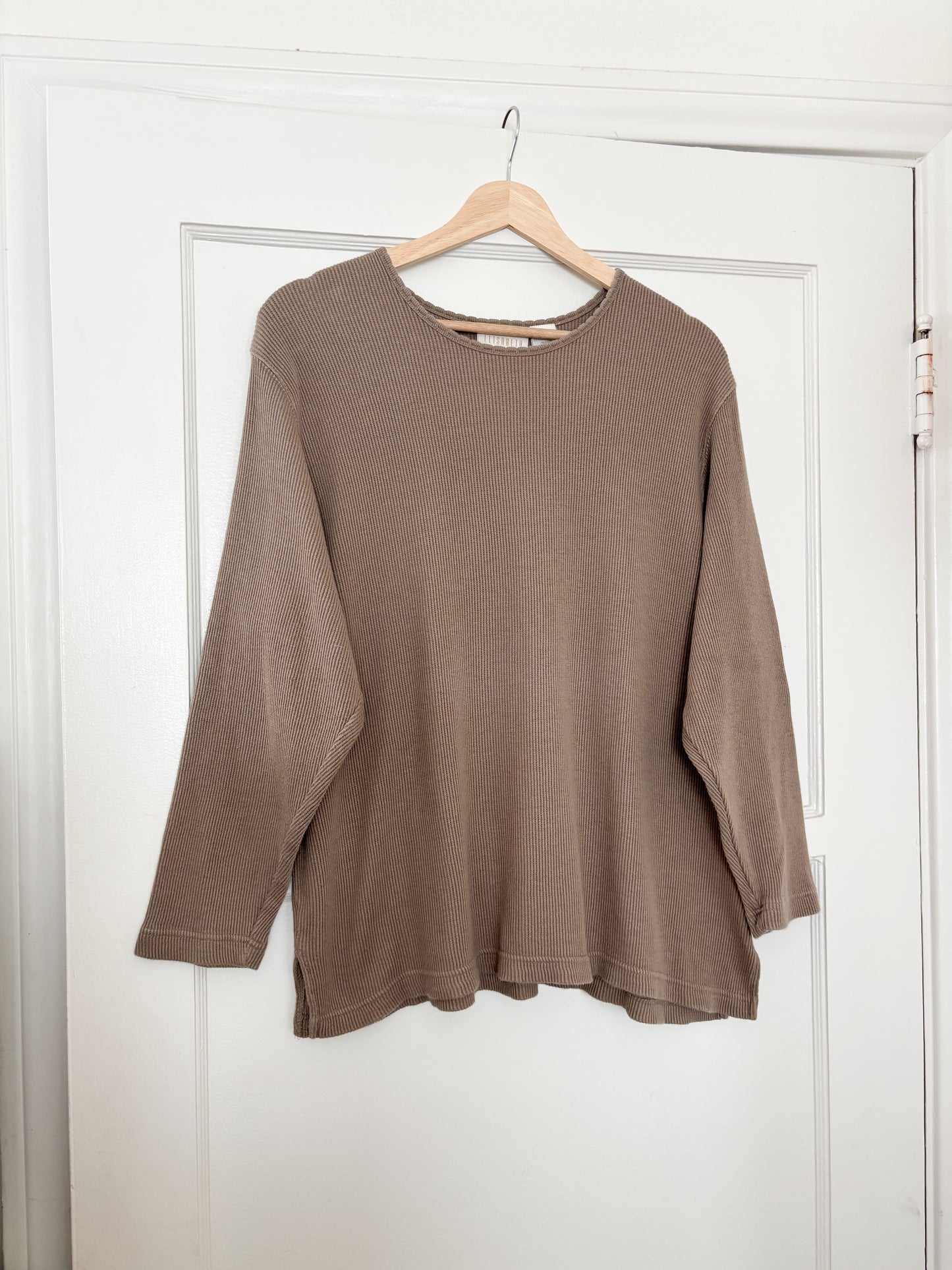 Vintage Liz Claiborne Ribbed Long Sleeve — Brown (L/XL)