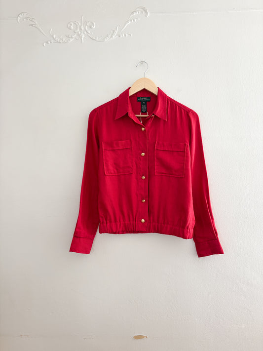 Vintage Ralph Lauren Linen Button Up (S)
