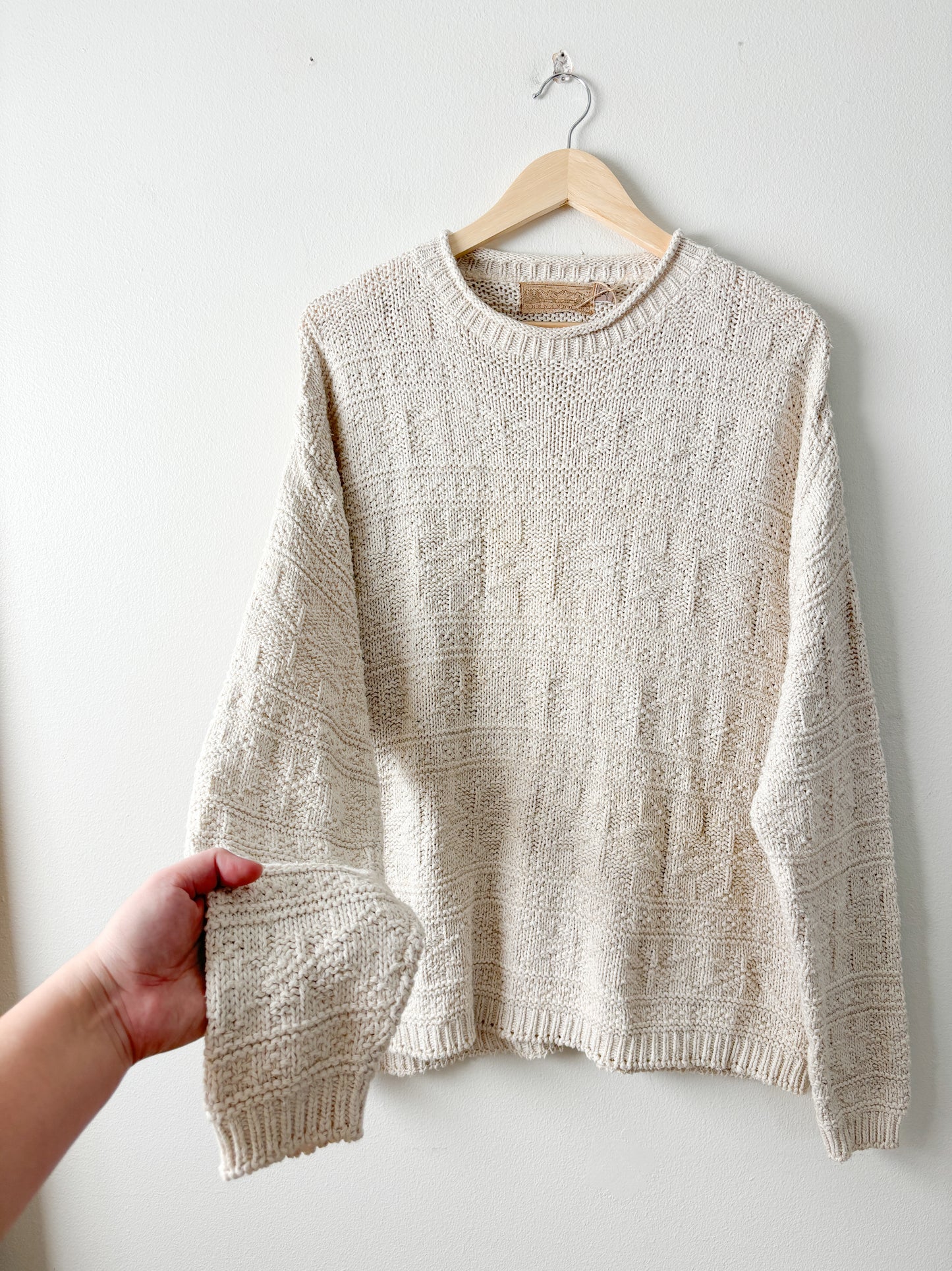 Vintage oat patterned knit