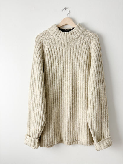 Vintage Ribbed Mockneck Sweater