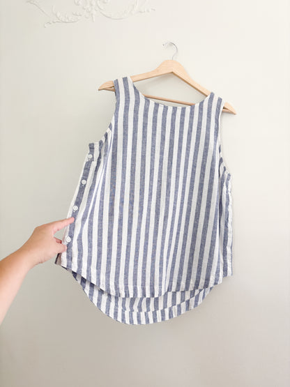 Blue Striped Tank Top (M/L)