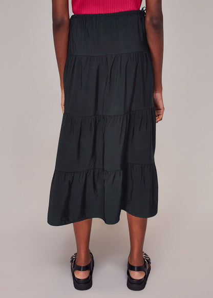 Whistles Black Tie Side Tiered Skirt (8)