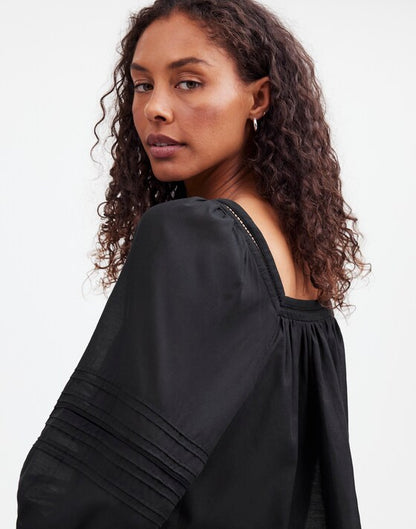 Madewell Black Square Neck Blouse (XL)