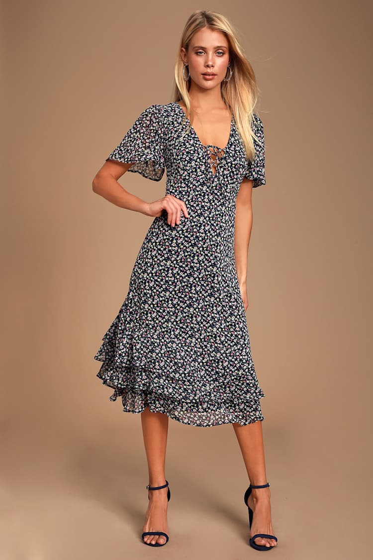 Lulus Floral Dress (S)