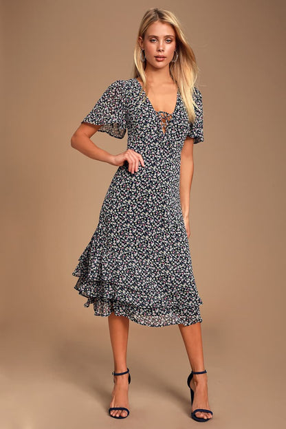 Lulus Floral Dress (S)