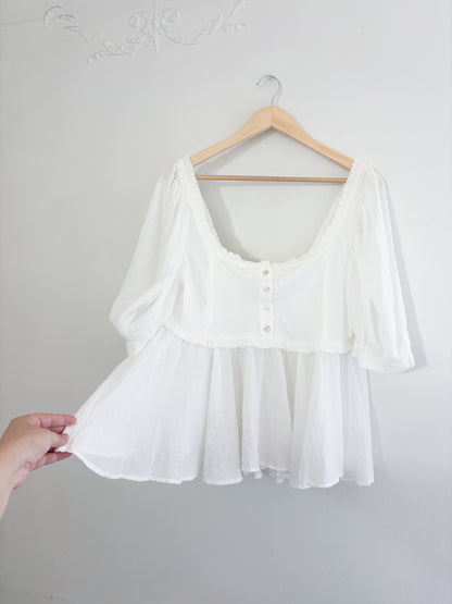 NWT Bohme Puff Sleeve Blouse (L)