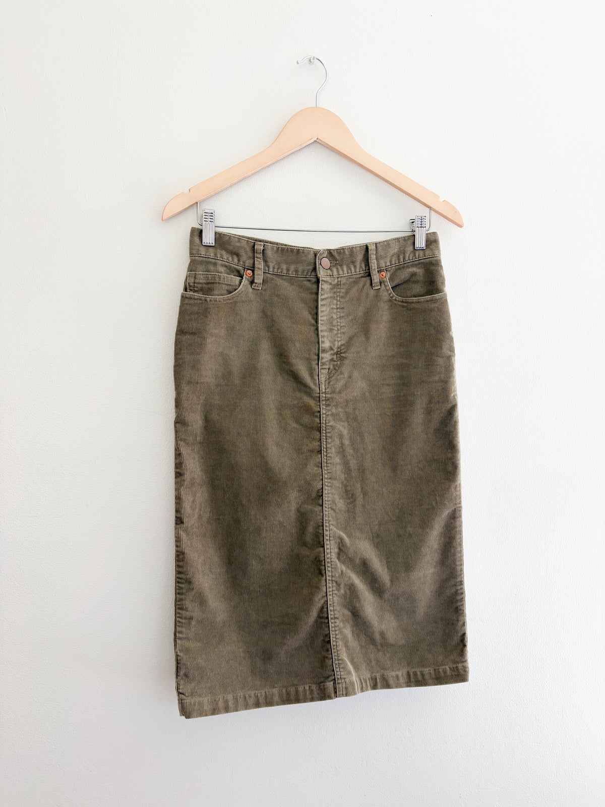Corduroy Midi Skirt (28”)