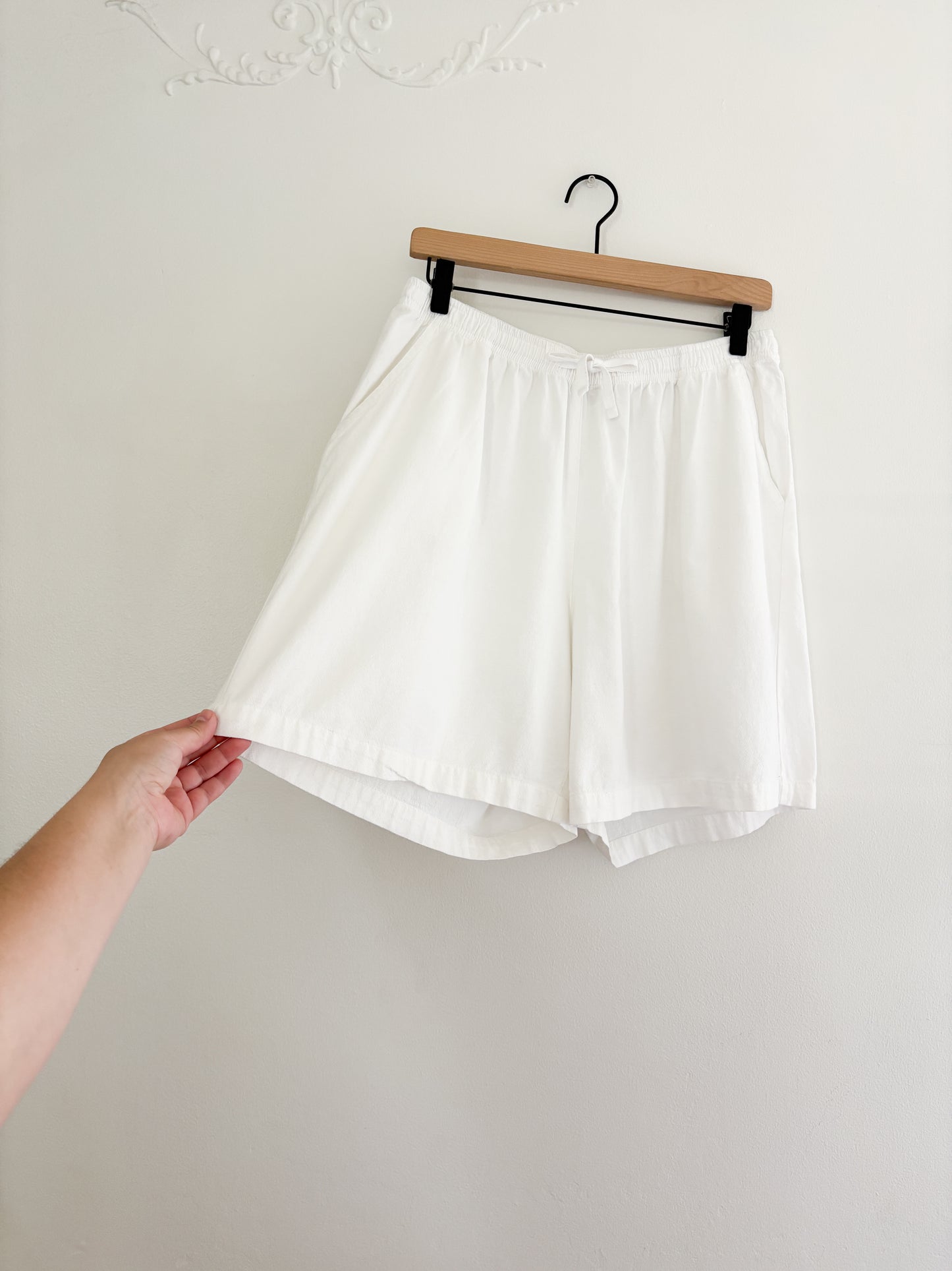 Vintage White Easy Shorts