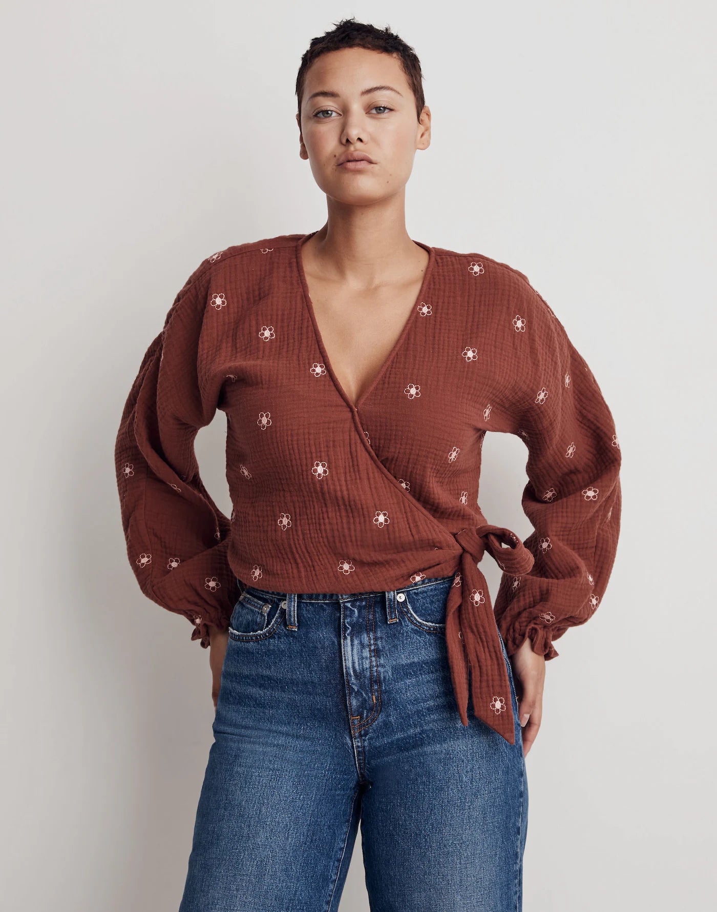 Madewell Wrap Floral Blouse (S)