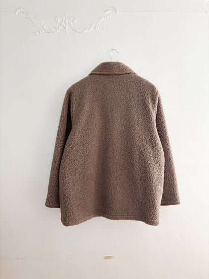 Vintage Sherpa Brown Collared Coat (M)