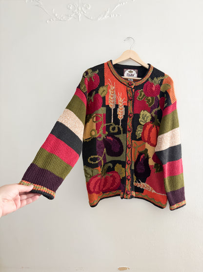 Vintage Fruit Harvest Cardigan (M)