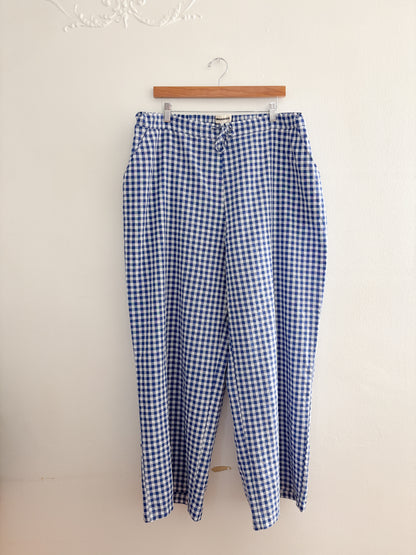 Sanderhaus Blue Gingham Pants (XL)