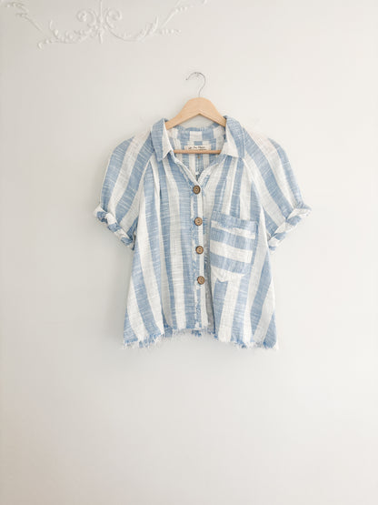 Free People Away At Sea Striped Top (L)