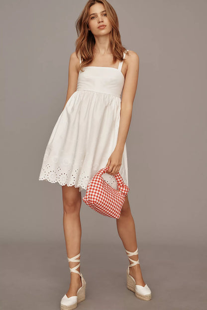 NWT Maeve (Anthropologie) White Eyelet Romper (M)