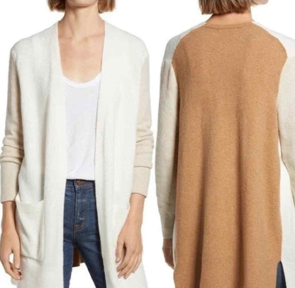 Madewell Kent Color Block Open Cardigan (M)