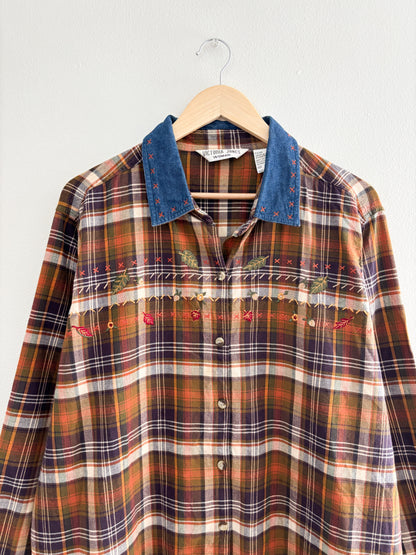 Vintage Plaid Fall Flannel (XXL)