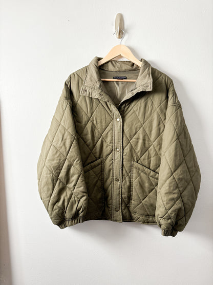 Green Quilted Puffer Jacket