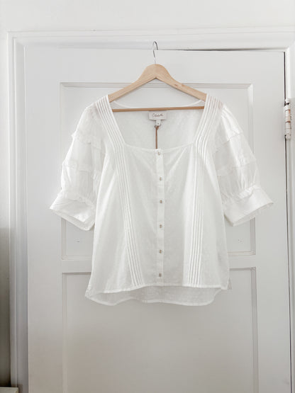 NWT Cleobella Puff sleeve top (L)