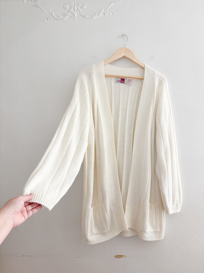 Vintage Cream Open Cardigan (L)