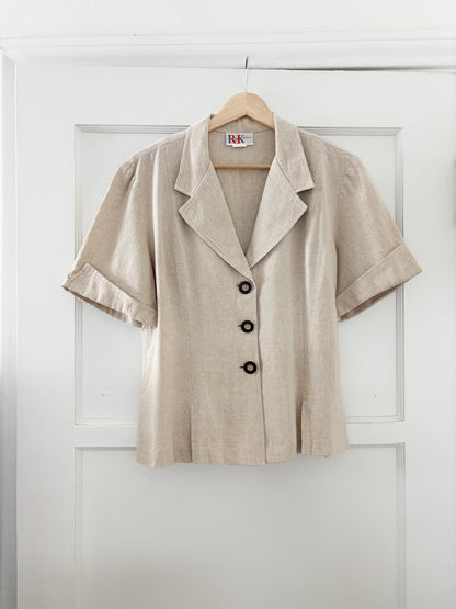Vintage Linen Button Top (M/L)