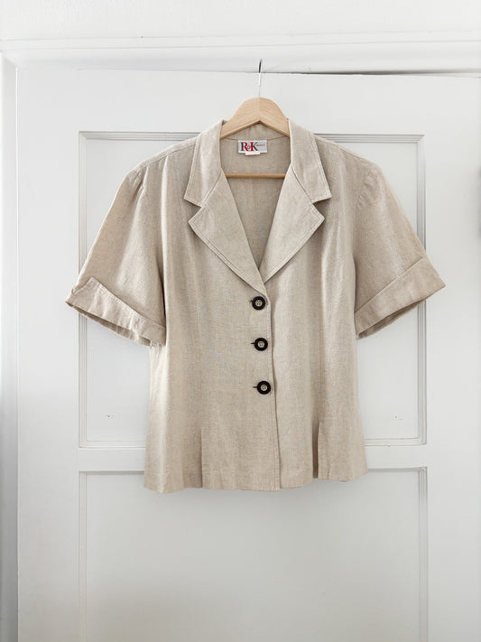 Vintage Linen Button Top (M/L)
