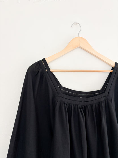 Madewell Black Square Neck Blouse (XL)