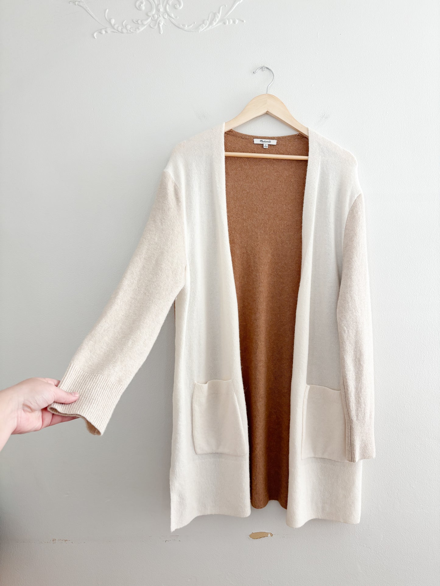 Madewell Kent Color Block Open Cardigan (M)