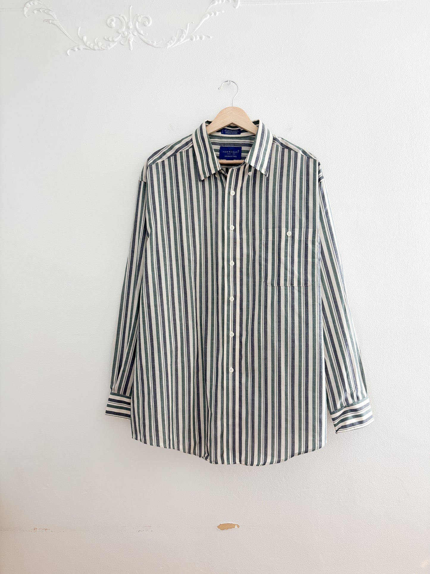 Vintage Striped Button Up (L)