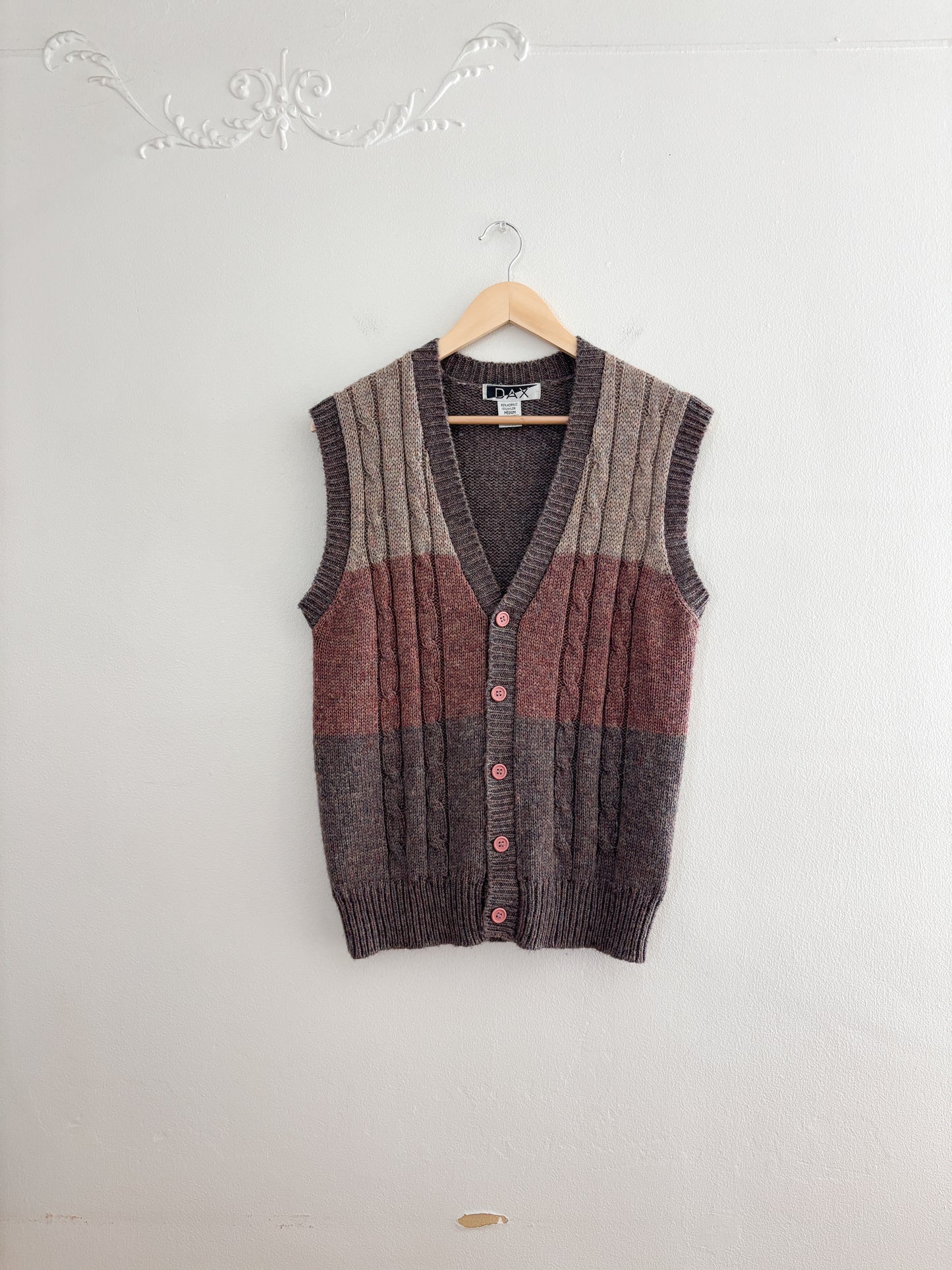 Vintage Striped Sweater Vest (M)