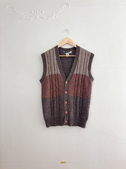 Vintage Striped Sweater Vest (M)