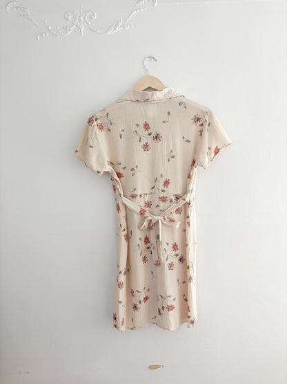Vintage Floral Mini Dress (S/M)