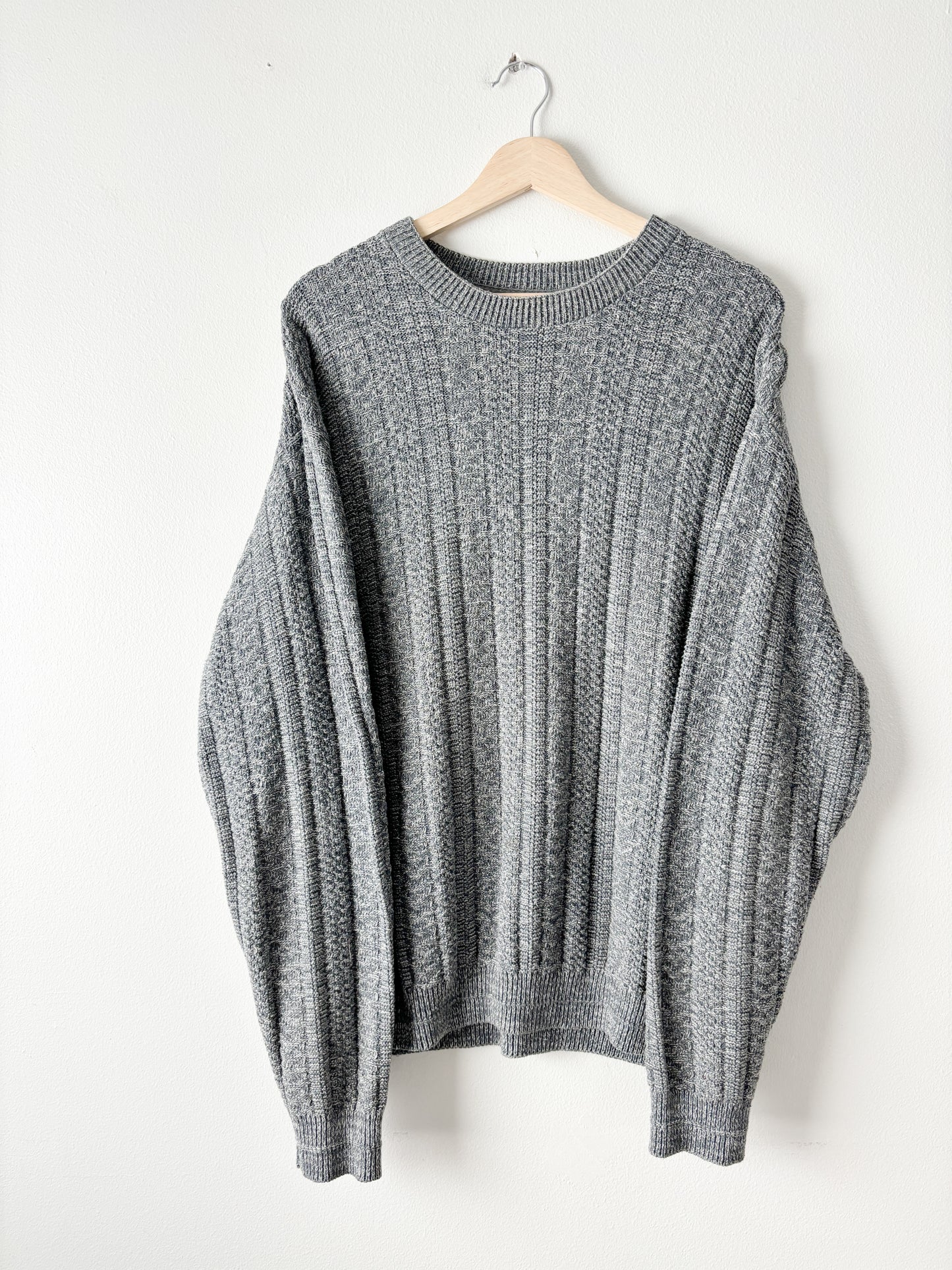 Haggar Blue Grey Marled Sweater