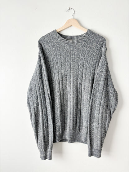 Haggar Blue Grey Marled Sweater
