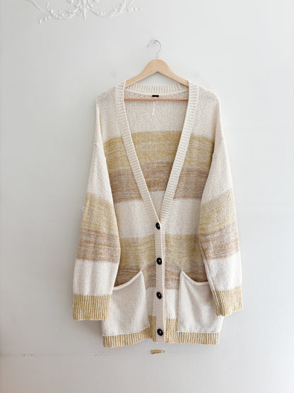 Free People Striped Cardigan (L)