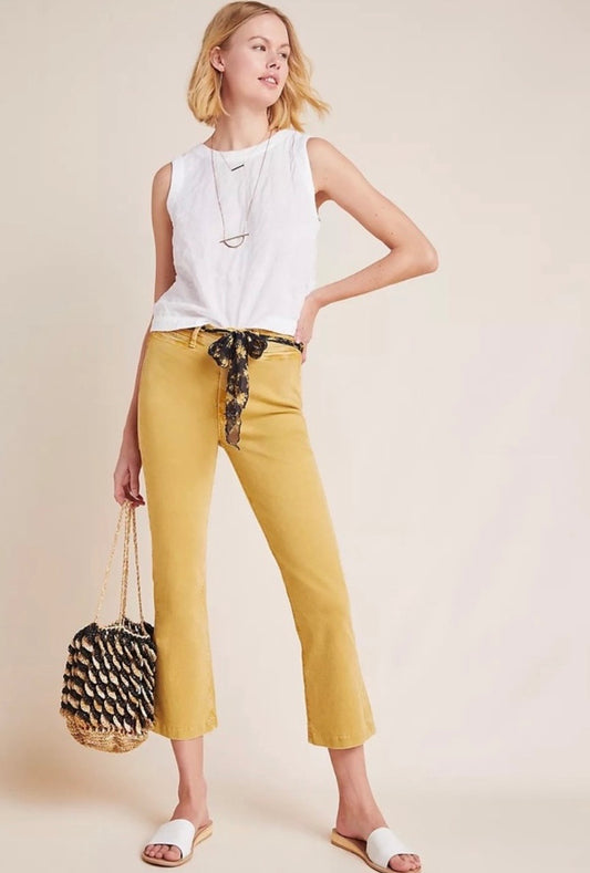 Paige Colette Crop Flare Pants (30)