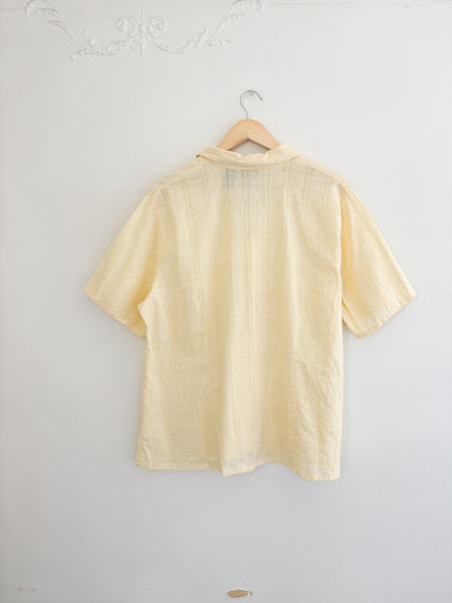 Vintage Butter Yellow Button Up (XXL)