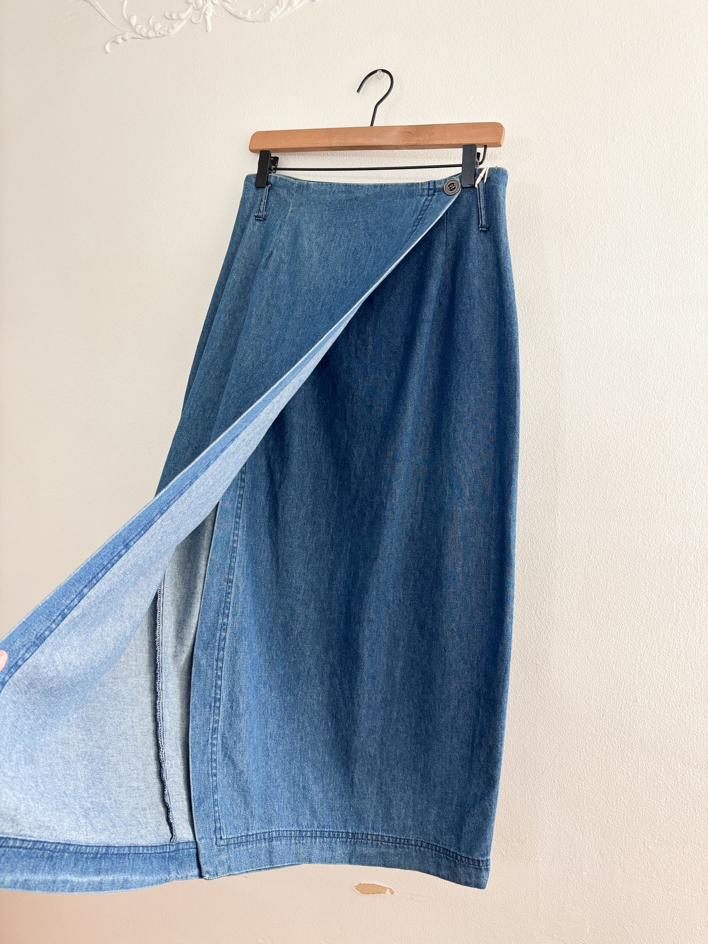 Vintage Denim Wrap Skirt (28/29”)