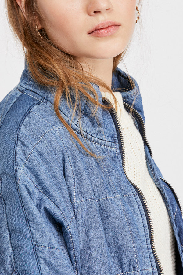 Free People Denim Dolman Jacket (L)